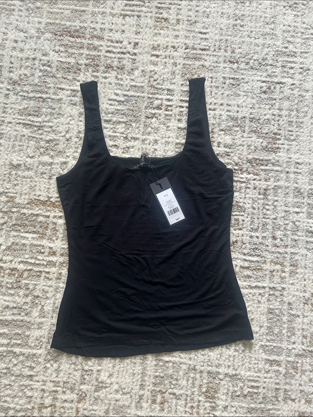 Dynamite Black Square Neck Tank with Wide Straps - Picture 3 of 3